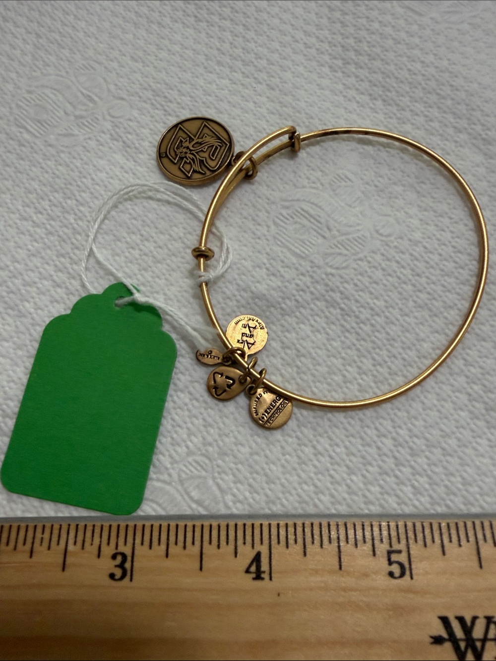 Gold Charm Expandable Bangle Bracelet - ALEX AND ANI, Boston College design
